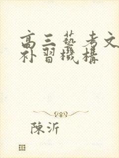 高三艺考文化课补习机构