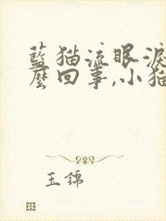 蓝猫流眼泪是怎么回事,小猫流眼泪怎么办