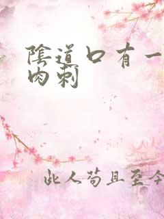 阴道口有一个小肉刺