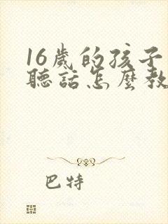 16岁的孩子不听话怎么教育怎么办