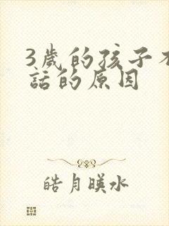 3岁的孩子不说话的原因