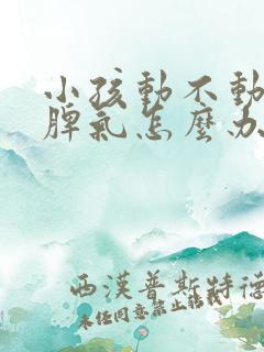 小孩动不动就发脾气怎么办