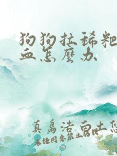 狗狗拉稀粑粑带血怎么办