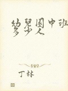 幼儿园中班一般多少人