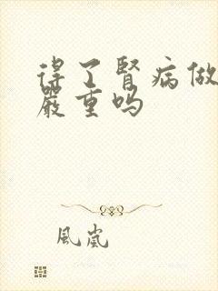 得了肾病做透析严重吗