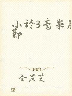 小于3毫米肺结节