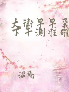 大卫早早孕试纸下午测准确吗