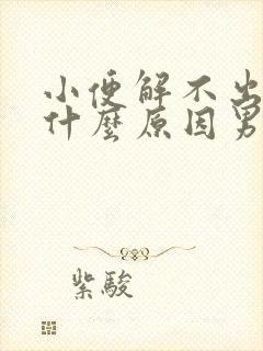 小便解不出来是什么原因男性