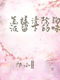 怎样清除狗狗尿液留下的味道