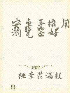 安卓手机用哪个浏览器好