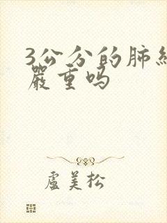 3公分的肺结节严重吗