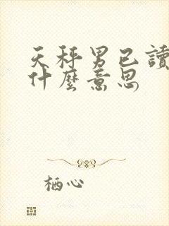 天秤男已读不回什么意思