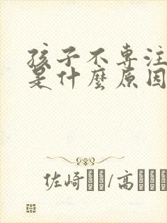 孩子不专注好动是什么原因