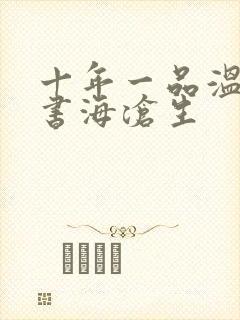 十年一品温如言书海沧生