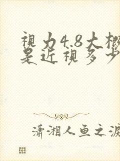 视力4.8大概是近视多少度