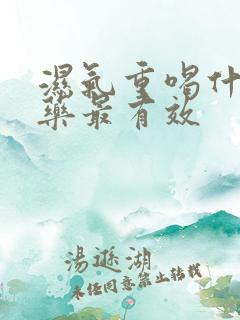 湿气重喝什么中药最有效