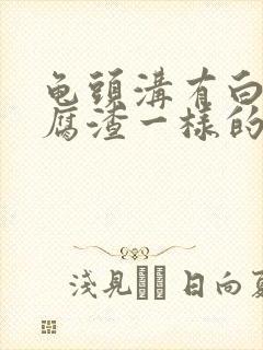 龟头沟有白色豆腐渣一样的东西