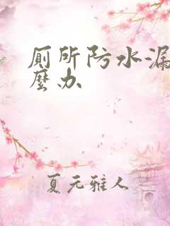 厕所防水漏了怎么办