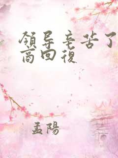 领导辛苦了高情商回复