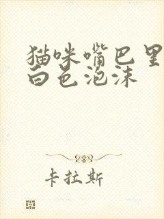 猫咪嘴巴里吐出白色泡沫