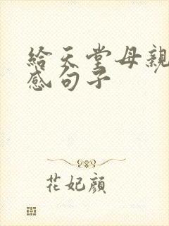 给天堂母亲的伤感句子