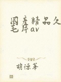 国产精品久久久毛片av