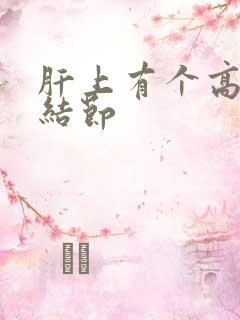 肝上有个高回声结节