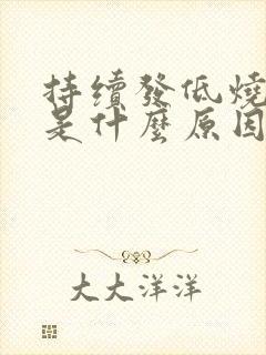 持续发低烧不退是什么原因引起的