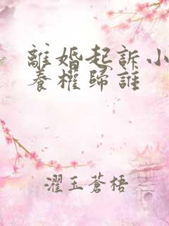 离婚起诉小孩抚养权归谁