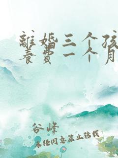 离婚三个孩子抚养费一个月多少钱