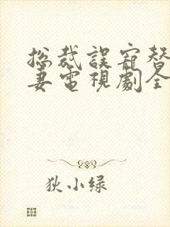 总裁误宠替身甜妻电视剧全集