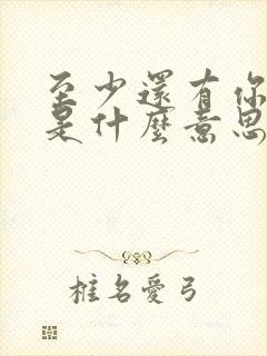 至少还有你歌词是什么意思