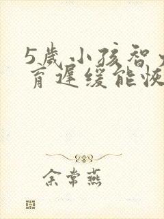 5岁小孩智力发育迟缓能恢复正常吗