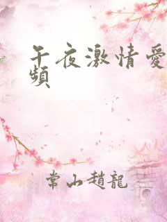 午夜激情爱爱视频