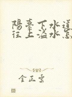 阳台下水道堵塞往上溢水怎么解决