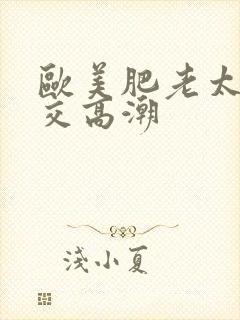 欧美肥老太婆猛交高潮