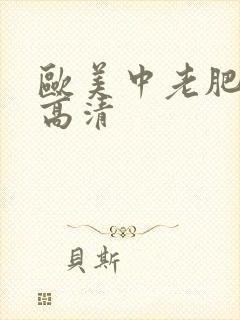 欧美中老肥婆性高清