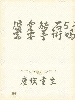 胆囊结石5毫米需要手术吗