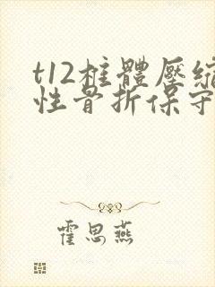 t12椎体压缩性骨折保守医治方法