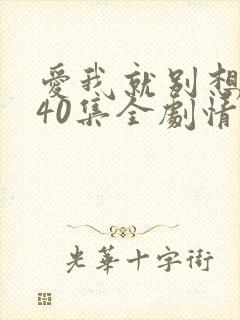 爱我就别想太多40集全剧情免费