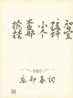 检查小孩智力是挂哪个科室