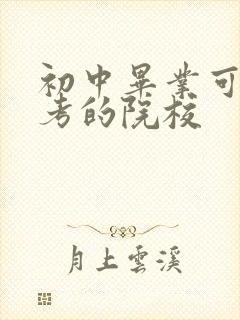 初中毕业可以报考的院校