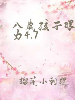 八岁孩子眼睛视力4.7