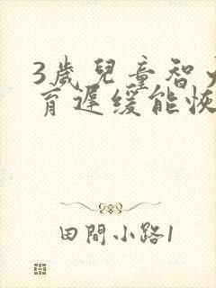 3岁儿童智力发育迟缓能恢复正常吗