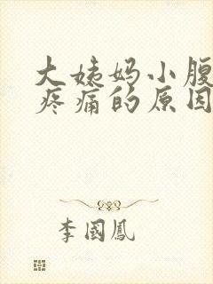 大姨妈小腹两侧疼痛的原因有哪些