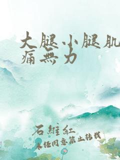 大腿小腿肌肉酸痛无力