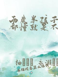 两岁半孩子什么都懂就是不会说