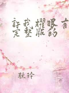 许我耀眼有没有完整版的