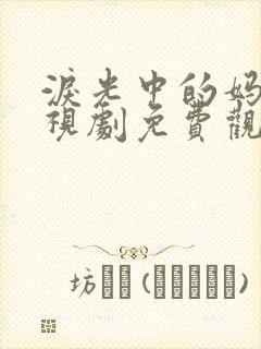 泪光中的妈妈电视剧免费观看全集