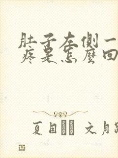 肚子左侧一按就疼是怎么回事